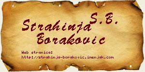 Strahinja Boraković vizit kartica